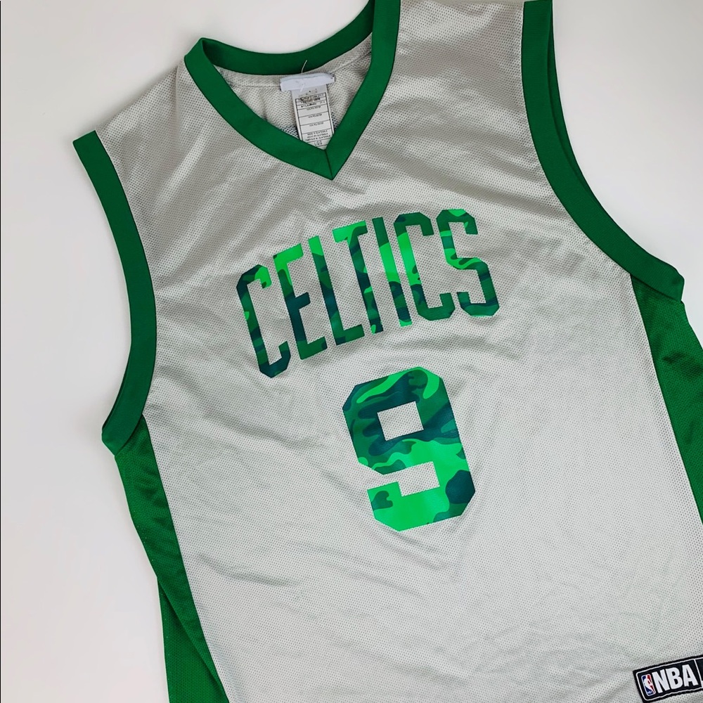 Vintage NBA Boston Celtics Camo Rondo Jersey Rare